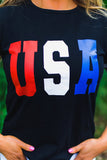 Mom & Me USA Graphic Tie Front Tee