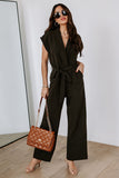 Fabiola Pocketed Tie Waist Wide Leg Jumpsuit