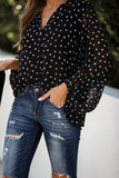 Love You Boo Balloon Sleeve Blouse