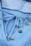 Henley V Neck Hooded Sweater