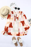 Multicolor Brushstroke Printed Smocking Blouse