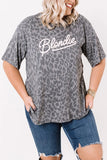 Leopard Print Shift Plus Size Top