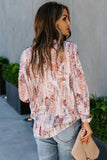 Multicolor Pattern Print Button Down Shirt