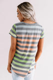 Stripes Shift Short Sleeve Top