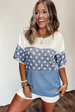 Colorblock Star Print T-shirt