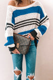 Loose Fit Striped Pattern Sweater