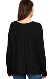 Cable Knit V Neck Sweater