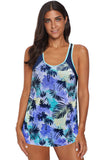 Floral Print Racerback Tankini Top