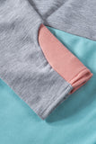 Colorblock Thumbhole Sleeved Sweatshirt