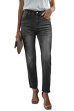 High Waist Ankle-Length Skinny Jeans