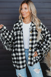 Fringed Plaid Print Shacket