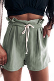 Frilled Drawstring Waist High Rise Shorts