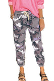 Elastic Waist Neon Camo Joggers