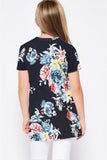 Camouflage Print Twist Girls Tee