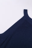 Solid Ribbed Knit Slim-fit Tank