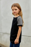 Raglan Sleeve Kid Tee with Side Buttons