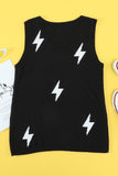 Lightning Print Knit Vest