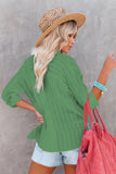 Green Textured Buttons Pocketed Shirt