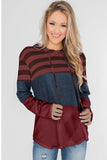Color Block Drawstring Hoodie