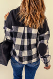 Plaid Patchwork Pockets Buttoned Shirt Jacket
