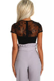 Lace Short Sleeve Bodysuit