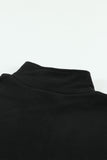 Turn-down Collar Long Sleeve Zipper Fleece Pullover Sweatshirt