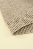 Kangaroo Pocket Button Lace Drawstring Hooded Pullover Sweater