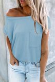 Pocketed Tee with Side Slits