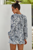 Floral Print Peasant Blouse