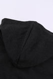 Full Zip Hoodie Coat with Floral Print Hooded Inner
