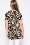 Camouflage Print Twist Girls Tee