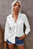 Turn-down Collar Pocketed Button Shirt