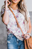 Floral Print Short Sleeve Top