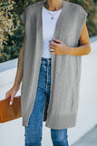 Gray Basic Vest Cardigan Sweater