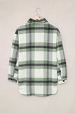 Plaid Print Pocket Women Shacket