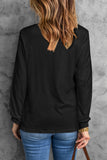 Black Ghost Graphic Print Long Sleeve Top