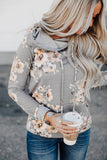 Floral Hoodie with Kangaroo Pocket