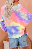 Rainbow Tie Dye Pullover Long Sleeve Top
