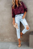 Satin Button Shirt with Pocket