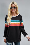 Rainbow Print White Long Sleeve Top