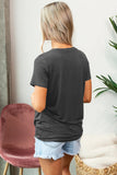 Color Block Panel Front T-shirt with Knot