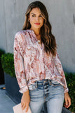 Multicolor Pattern Print Button Down Shirt
