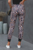 Brown Leopard Cotton Pocketed Joggers