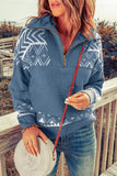 Geometry Knit Quarter Zip Sweater