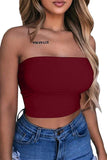 Strapless Tube Crop Top