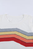 Crew Neck Colorblock Stripes Tank Top