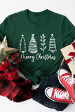 Merry Christmas Tree Graphic Print Tee