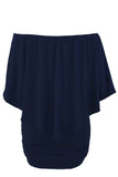 Plus Size Multiple Dressing Layered Dark Blue Mini Poncho Dress