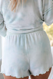 Floral Print White Knit Lounge Set