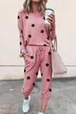 Star Print Two-Piece Set Sports Wear